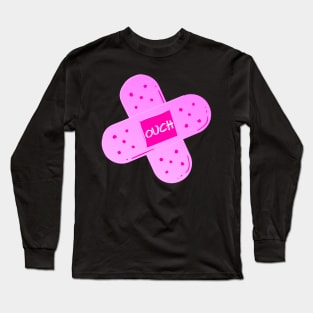 Ouch Pink Bandaid Long Sleeve T-Shirt